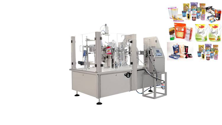 automatic rotary zipper pyramid tea coffee mesh bag packing machine 